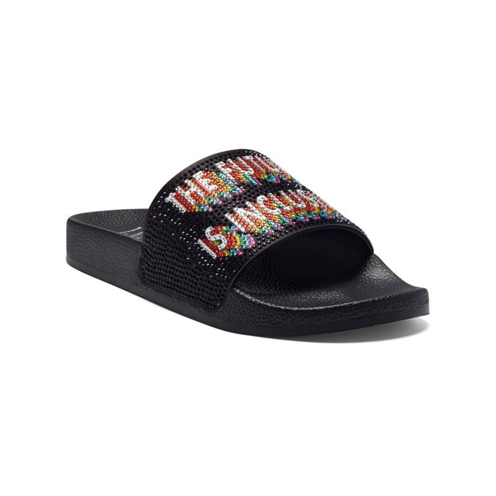 INC Womens Black The Future Is Inclusive Peymin Wedge Slip On Slide Sandals 10 M